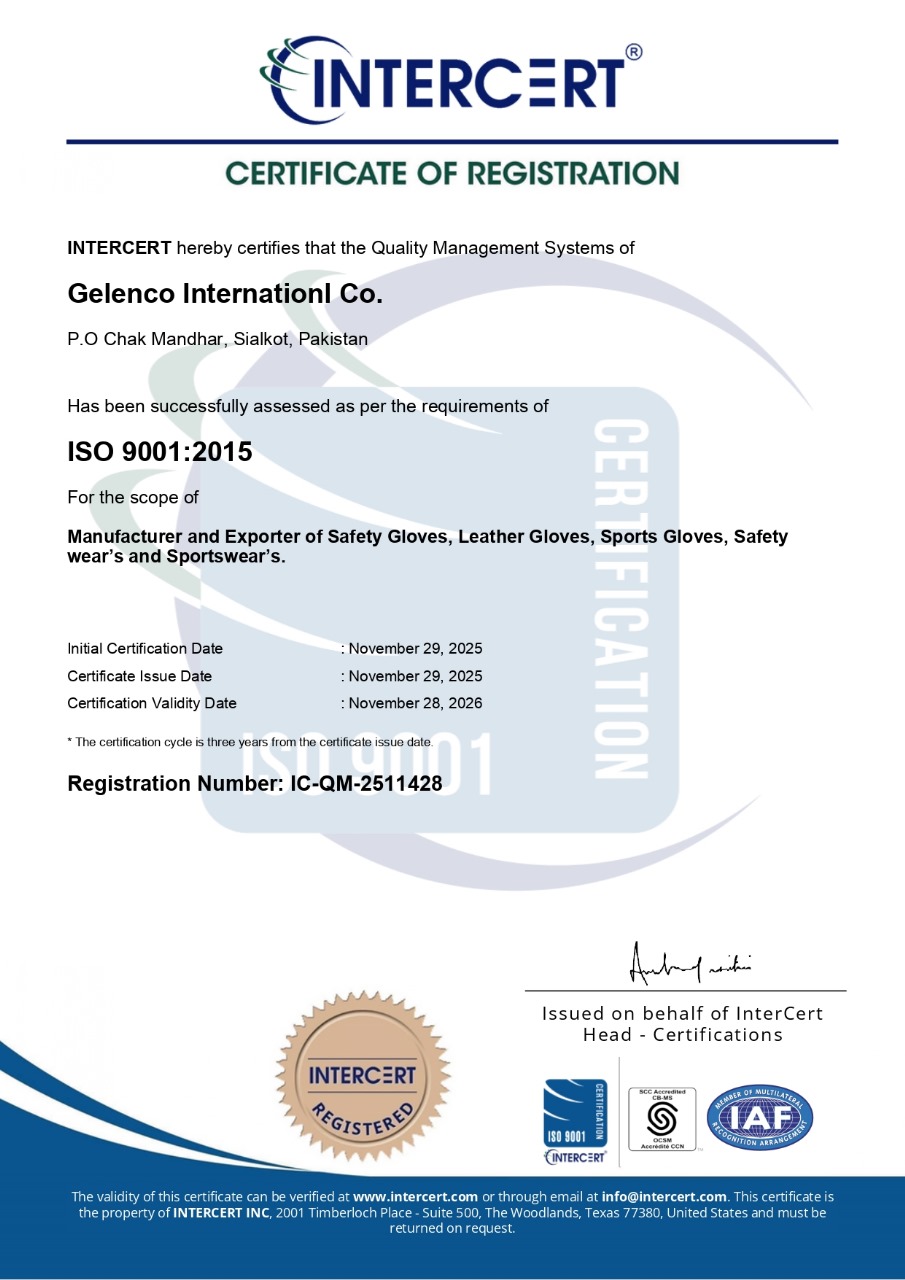 Gelenco Certificate 1
