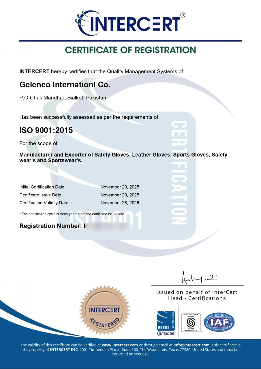 Gelenco Certificate 3
